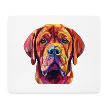Französisches Bordeaux Mastiff Hunderasse Aquarellglas - Mousepad (Querformat) - Weiß - Vorne