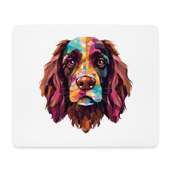 Français Épagneul chien race aquarelle Illustration - Tapis de souris (format paysage) - blanc - Devant