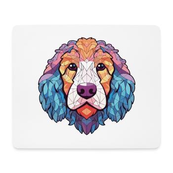 Deutscher Schafpudel Hunderasse Buntes Aquarell - Mousepad (Querformat) - Weiß - Vorne