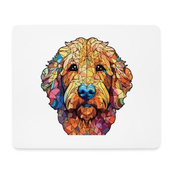 Goldendoodle Dog Breed Watercolor Illustration - Mouse Pad (horizontal) - white - Front