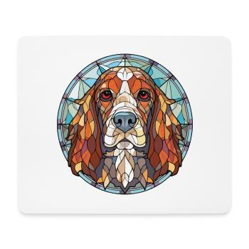 Grand Anglo Francais Dog Breed Colorful Watercolor - Mouse Pad (horizontal) - white - Front