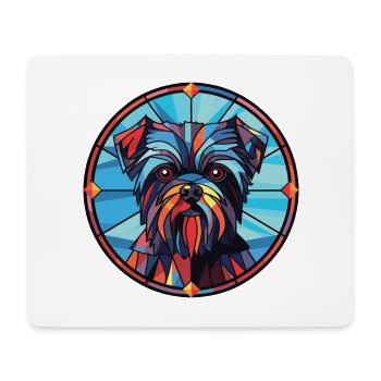 Affenpinscher Dog Breed Watercolor Illustration - Mouse Pad (horizontal) - white - Front