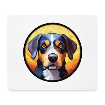 Illustration à l’aquarelle de race de chien Boxer allemand - Tapis de souris (format paysage) - blanc - Devant