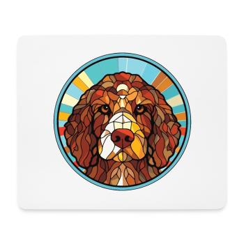 Barbet Dog Breed Colorful Watercolor Illustration - Mouse Pad (horizontal) - white - Front