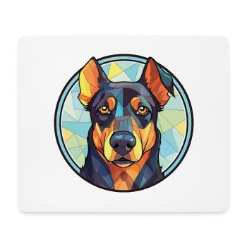 Beauceron Hunderasse Aquarell Glas Illustration - Mousepad (Querformat) - Weiß - Vorne
