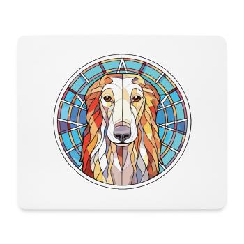 Borzoi Dog Breed Colorful Watercolor Illustration - Mouse Pad (horizontal) - white - Front