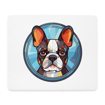 Boston Terrier Hunderasse Aquarell Illustration - Mousepad (Querformat) - Weiß - Vorne