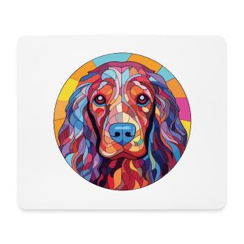 Frisian Water Dog Breed Watercolor Illustration - Mouse Pad (horizontal) - white - Front