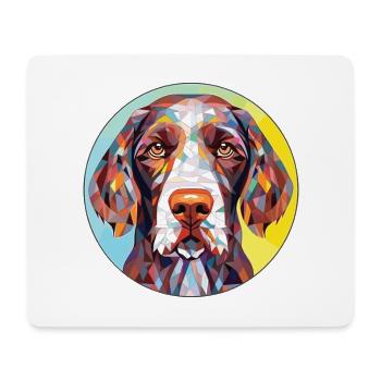 Deutsch Kurzhaar Vorstehhund Rasse Aquarell - Mousepad (Querformat) - Weiß - Vorne