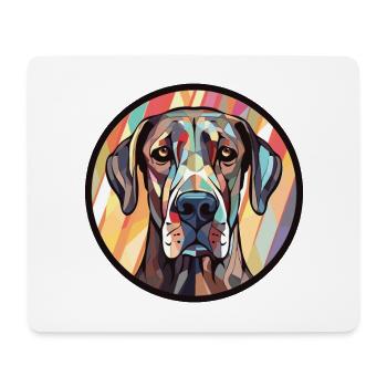 Giant Schnauzer Dog Breed Watercolor Illustration - Mouse Pad (horizontal) - white - Front