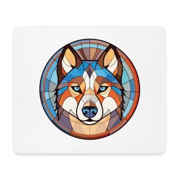 Husky chien race coloré aquarelle Illustration - Tapis de souris (format paysage) - blanc - Devant