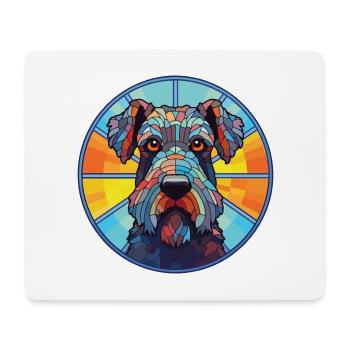 Kerry Blue Terrier Hunderasse buntes Aquarell - Mousepad (Querformat) - Weiß - Vorne