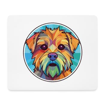 Norfolk Terrier Dog Breed Watercolor Illustration - Mouse Pad (horizontal) - white - Front
