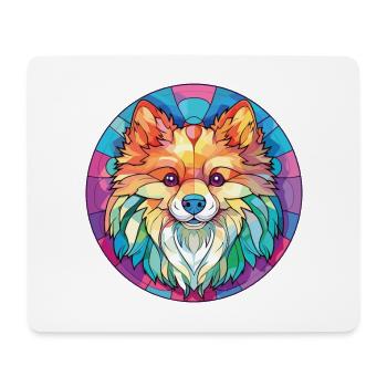 Pommersche Hunderasse Aquarell Glas Illustration - Mousepad (Querformat) - Weiß - Vorne
