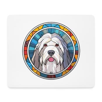 Old English Sheepdog Dog Breed Colorful Watercolor - Mouse Pad (horizontal) - white - Front