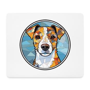 Parson Russell Terrier Dog Breed Watercolor Glass - Mouse Pad (horizontal) - white - Front