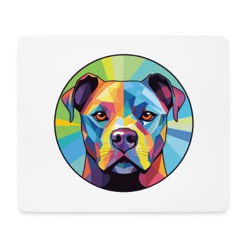 Staffordshire Bullterrier Hunderasse Aquarell - Mousepad (Querformat) - Weiß - Vorne