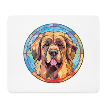 Leonberger Dog Breed Watercolor Glass Illustration - Mouse Pad (horizontal) - white - Front