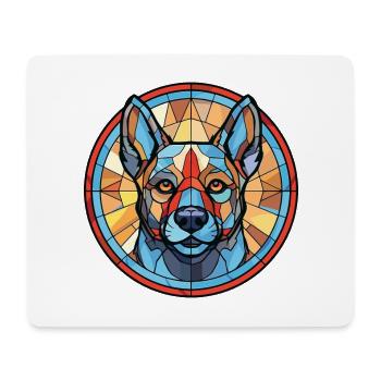 Norwegian Elkhound Dog Breed Colorful Watercolor - Mouse Pad (horizontal) - white - Front