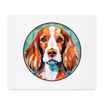 Welsh Springer Spaniel Dog Breed Watercolor Glass - Mouse Pad (horizontal) - white - Front