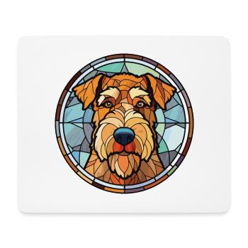 Welsh Terrier Dog Breed Watercolor Illustration - Mouse Pad (horizontal) - white - Front