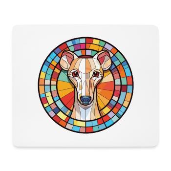 Whippet Dog Breed Colorful Watercolor Illustration - Mouse Pad (horizontal) - white - Front