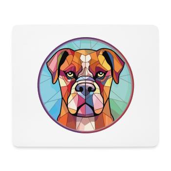 Boxer-Hundsrasse bunte Aquarell-Illustration - Mousepad (Querformat) - Weiß - Vorne