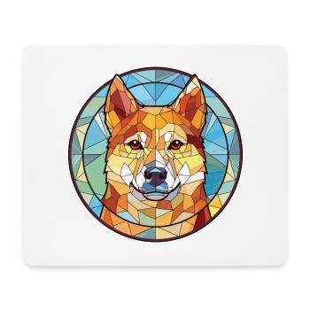 Jindo Dog Breed Colorful Watercolor Illustration - Mouse Pad (horizontal) - white - Front