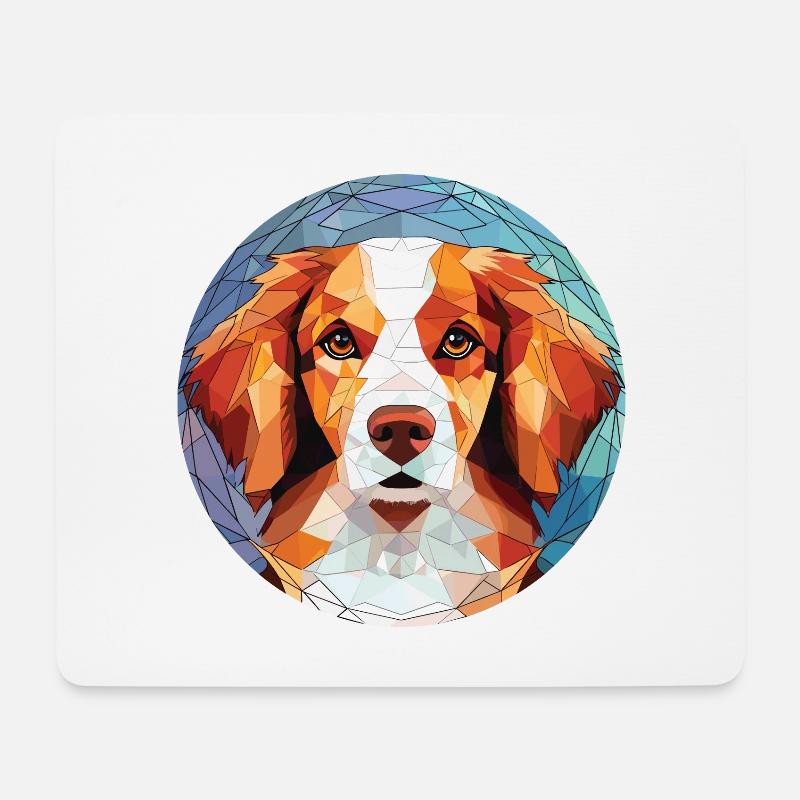 Kooikerhondje Hunderasse Aquarell Illustration - Mousepad (Querformat) - Weiß