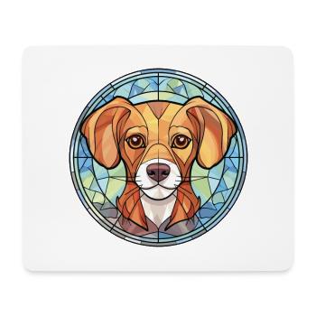 Kromfohrlander Dog Breed Watercolor Illustration - Mouse Pad (horizontal) - white - Front