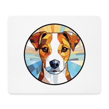 Parson Russell Terrier Dog Breed Watercolor Glass - Mouse Pad (horizontal) - white - Front