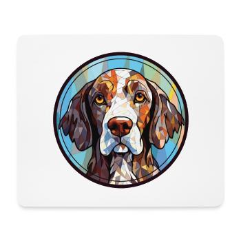 Slowakische rauhaarige Pointer-Hunderasse Aquarell - Mousepad (Querformat) - Weiß - Vorne