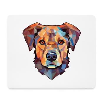 Hygenhund chien race aquarelle verre Illustration - Tapis de souris (format paysage) - blanc - Devant