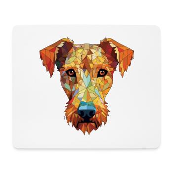 Irish Terrier Dog Breed Watercolor Illustration - Mouse Pad (horizontal) - white - Front