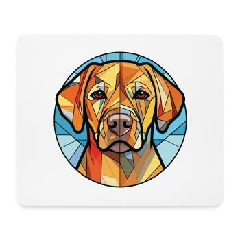 Labrador Retriever Hund Rasse buntes Aquarell - Mousepad (Querformat) - Weiß - Vorne