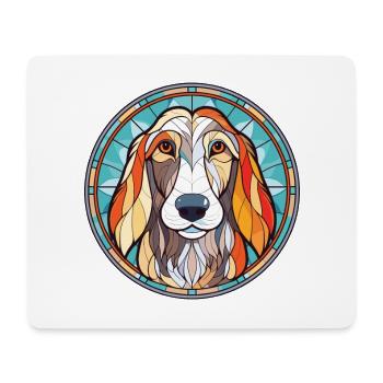 Sud russe Ovcharka chien race aquarelle verre - Tapis de souris (format paysage) - blanc - Devant