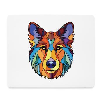 Collie, berger, chien, race, aquarelle, illustration - Tapis de souris (format paysage) - blanc - Devant