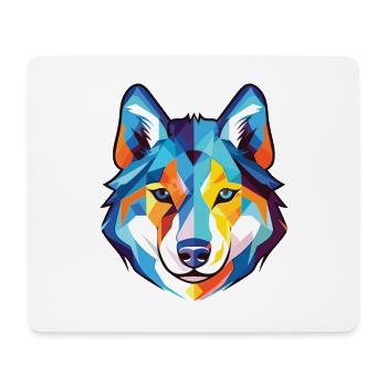 Illustration à l’aquarelle de race de chien Husky sibérien - Tapis de souris (format paysage) - blanc - Devant