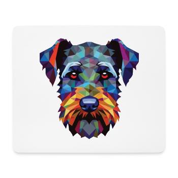 Miniatur Schnauzer Hunderasse buntes Aquarell - Mousepad (Querformat) - Weiß - Vorne