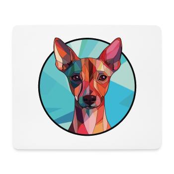 Peruvian Hairless Dog Breed Colorful Watercolor - Mouse Pad (horizontal) - white - Front