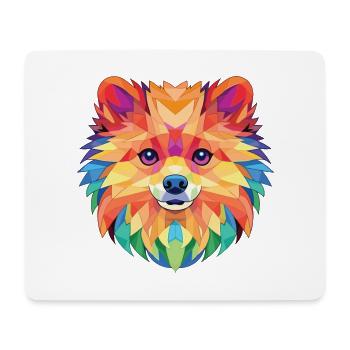 Pommersche Hunderasse Aquarell Glas Illustration - Mousepad (Querformat) - Weiß - Vorne