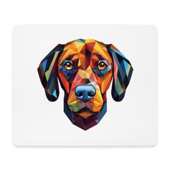 Plott Hunderasse Bunte Aquarell-Illustration - Mousepad (Querformat) - Weiß - Vorne