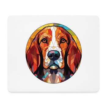 Posavac Hund Rasse Aquarell Illustration - Mousepad (Querformat) - Weiß - Vorne