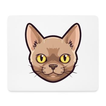 Burmesische Katze Cartoon Aquarell Illustration - Mousepad (Querformat) - Weiß - Vorne