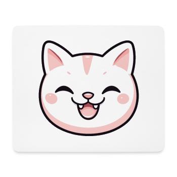 Burmilla chat dessin animé aquarelle illustration - Tapis de souris (format paysage) - blanc - Devant