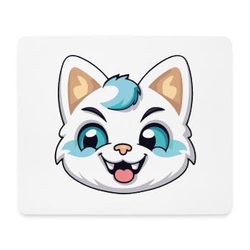Hantilly Tiffany Katze Cartoon Aquarell Clipart - Mousepad (Querformat) - Weiß - Vorne