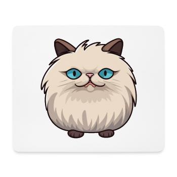 Himalaya-Katze-Karikatur-Aquarell-Illustration - Mousepad (Querformat) - Weiß - Vorne