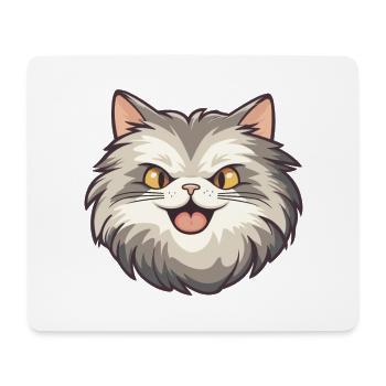 Sibirische Katze Karikatur Aquarell Illustration - Mousepad (Querformat) - Weiß - Vorne
