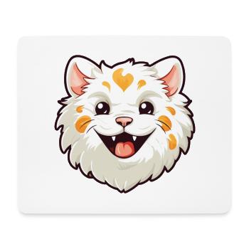 Laperm Katze Karikatur Aquarell Illustration - Mousepad (Querformat) - Weiß - Vorne