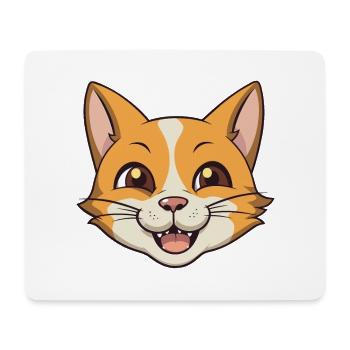 German Rex Cat Cartoon Watercolor Illustration - Mouse Pad (horizontal) - white - Front